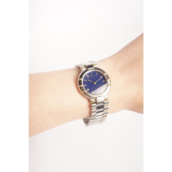Yves Saint Laurent Blue Dial Two Tone Quartz Watch - Picture 1 of 5